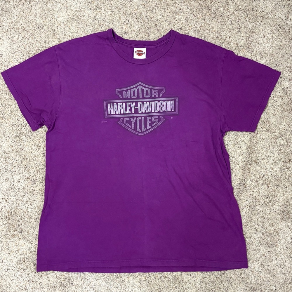 Harley Davidson‎ Big Island Kona Hawaii Purple Graphic T-Shirt Womens 2XL 2013